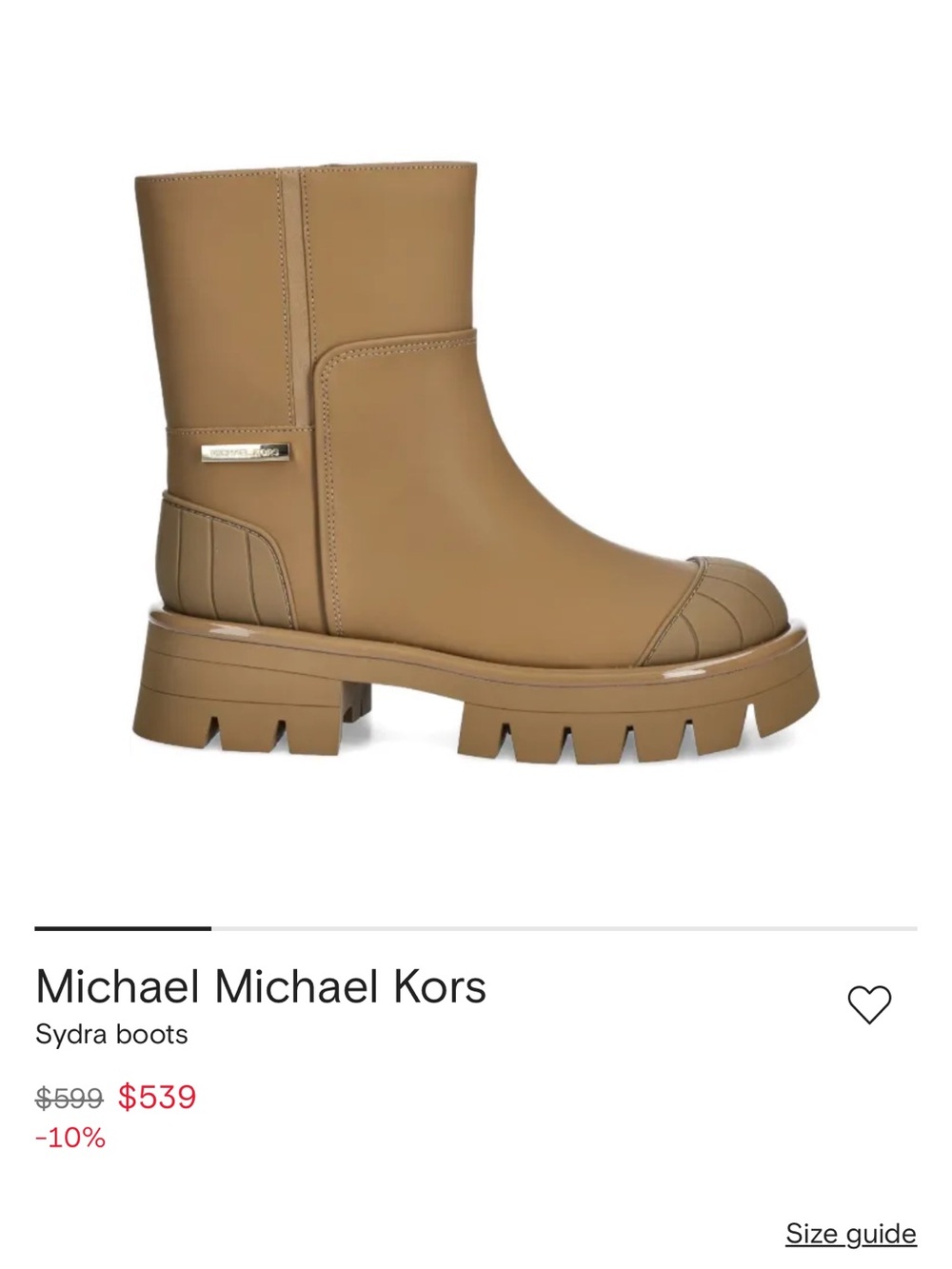 Michael Kors Tan Leather Ankle Boots